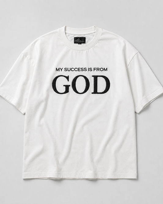 My Success Is From God | Oversized Embroidered Tee