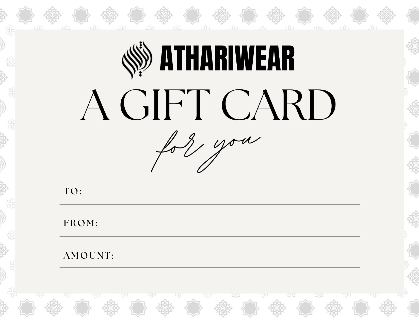Athari Wear Gift Card - Athari Wear