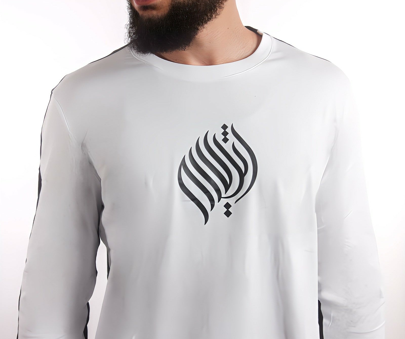 B&W Split Long - line T-shirt - AthariWear