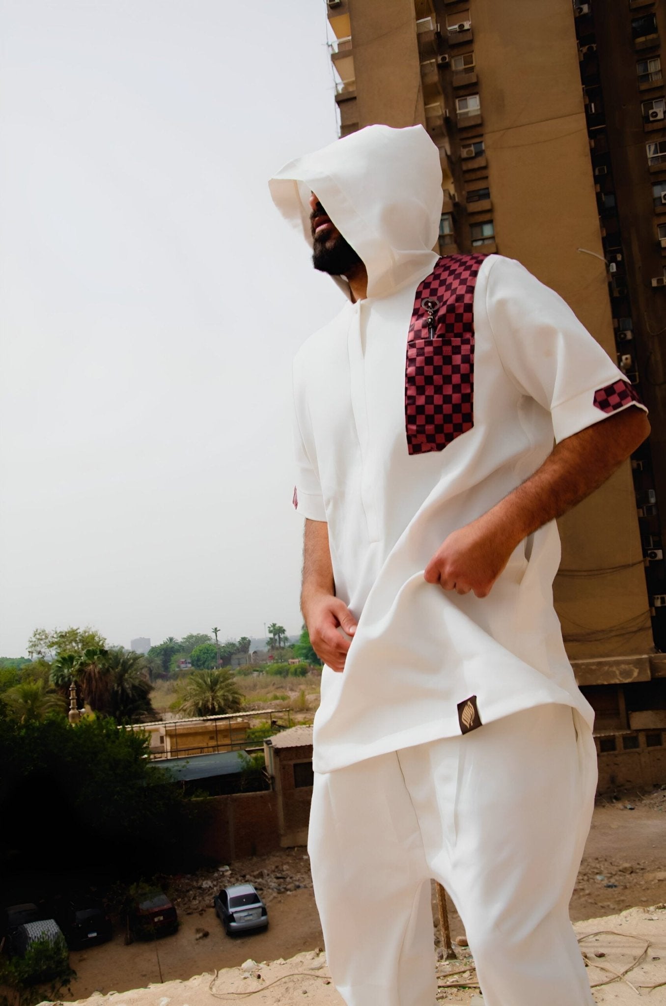 Damier Hoodie T-shirt & Pants Set - AthariWear