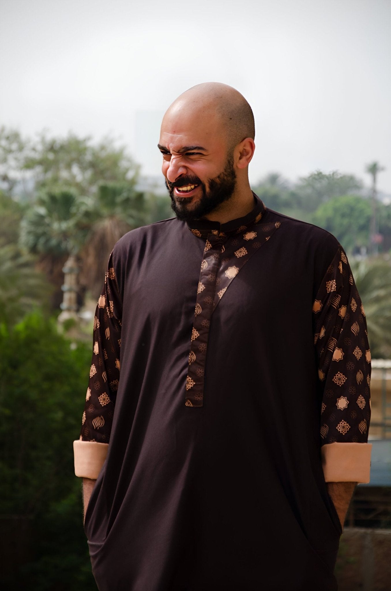 Mocha Monogram Thobe Set | Limited Edition - AthariWear