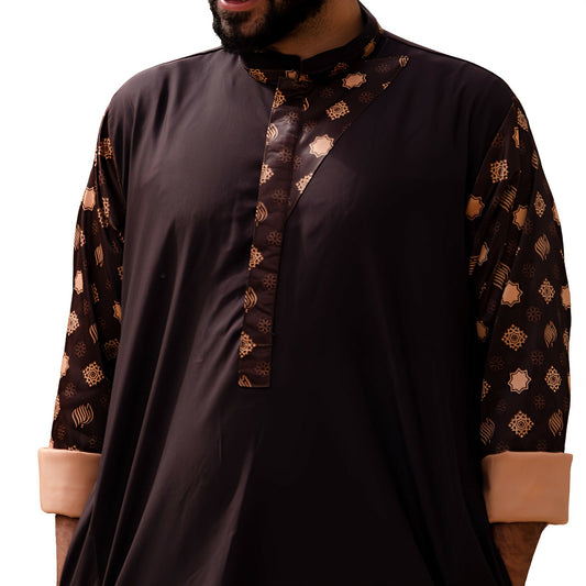 Mocha Monogram Thobe Set | Limited Edition - AthariWear