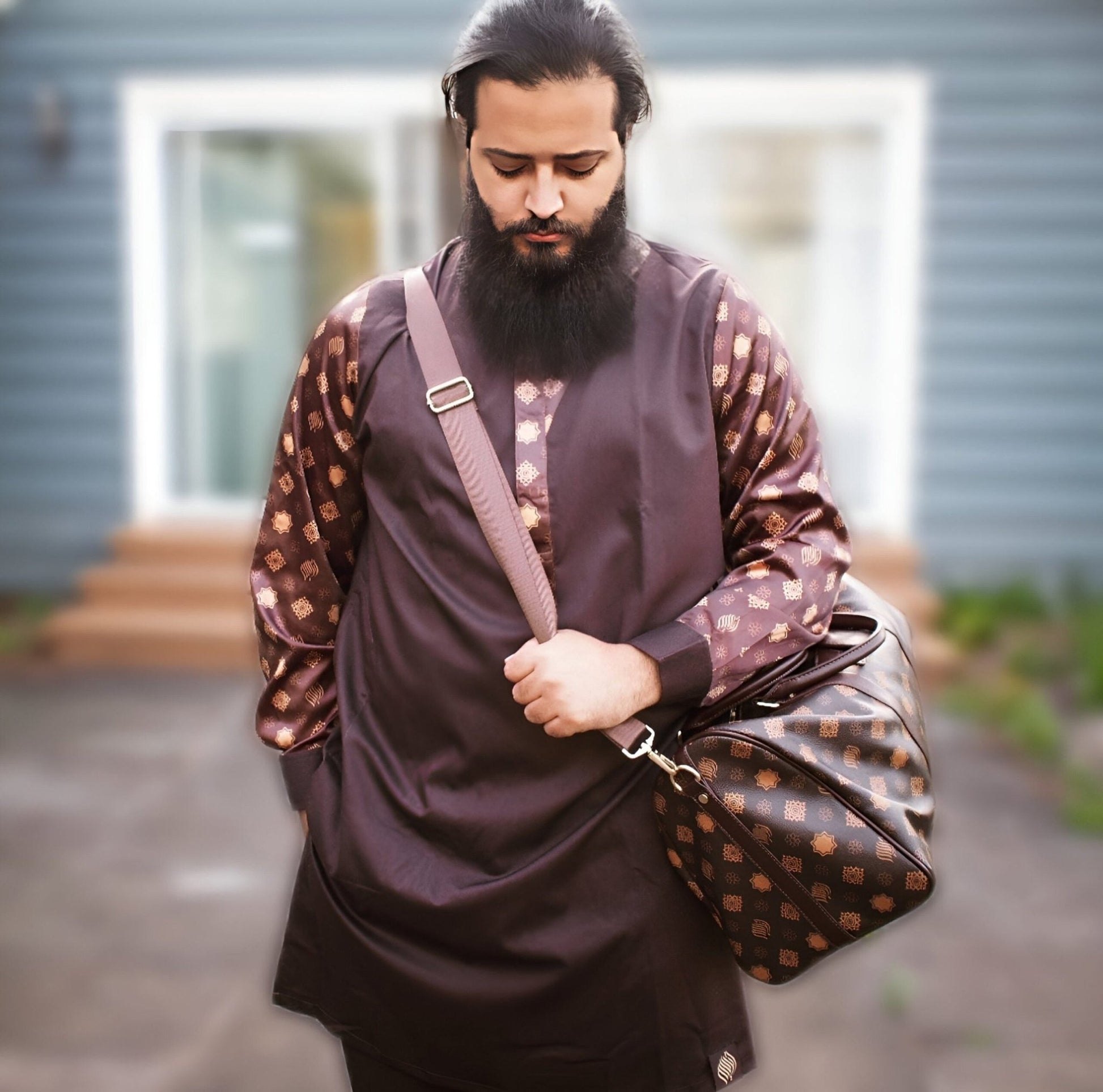 Mocha Monogram Thobe Set | Limited Edition - AthariWear