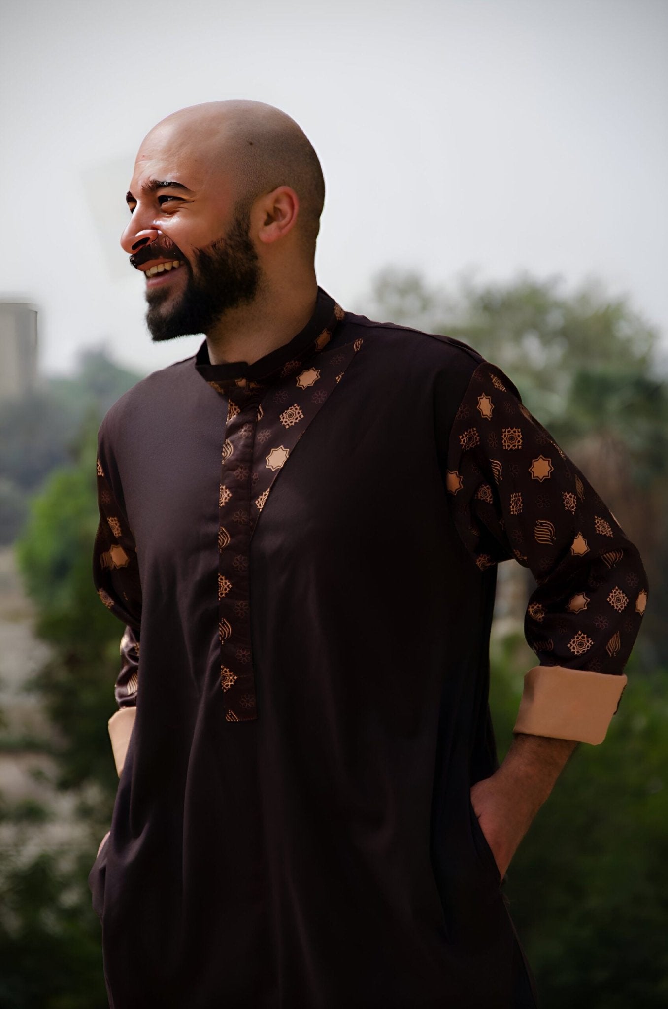 Mocha Monogram Thobe Set | Limited Edition - AthariWear