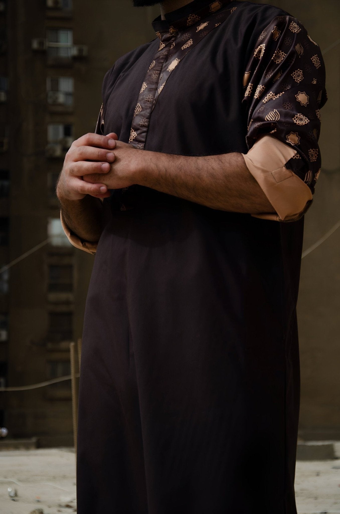 Mocha Monogram Thobe Set | Limited Edition - AthariWear