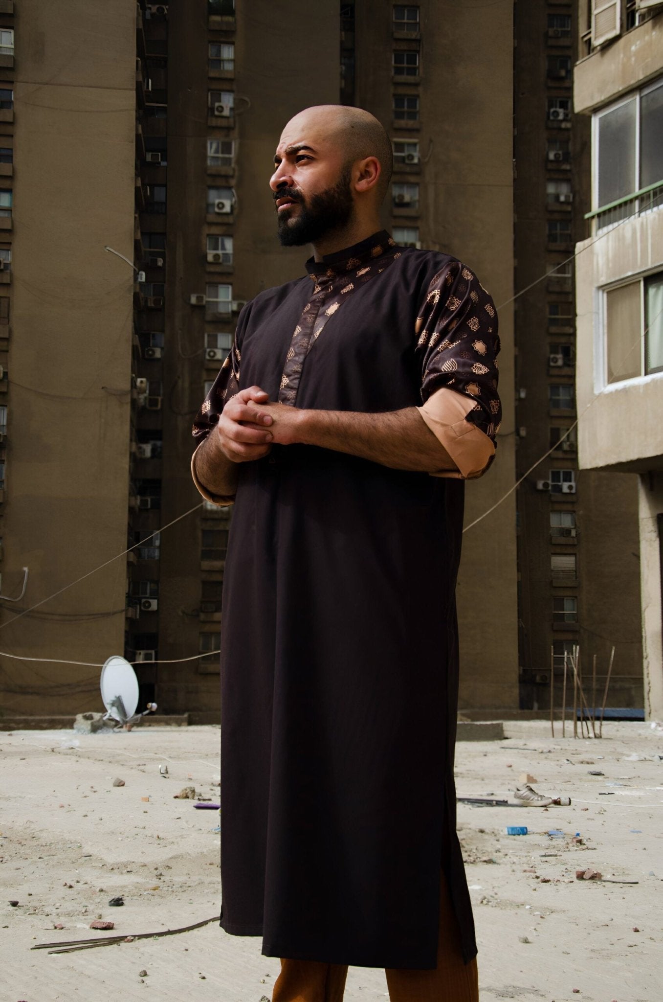 Mocha Monogram Thobe Set | Limited Edition - AthariWear