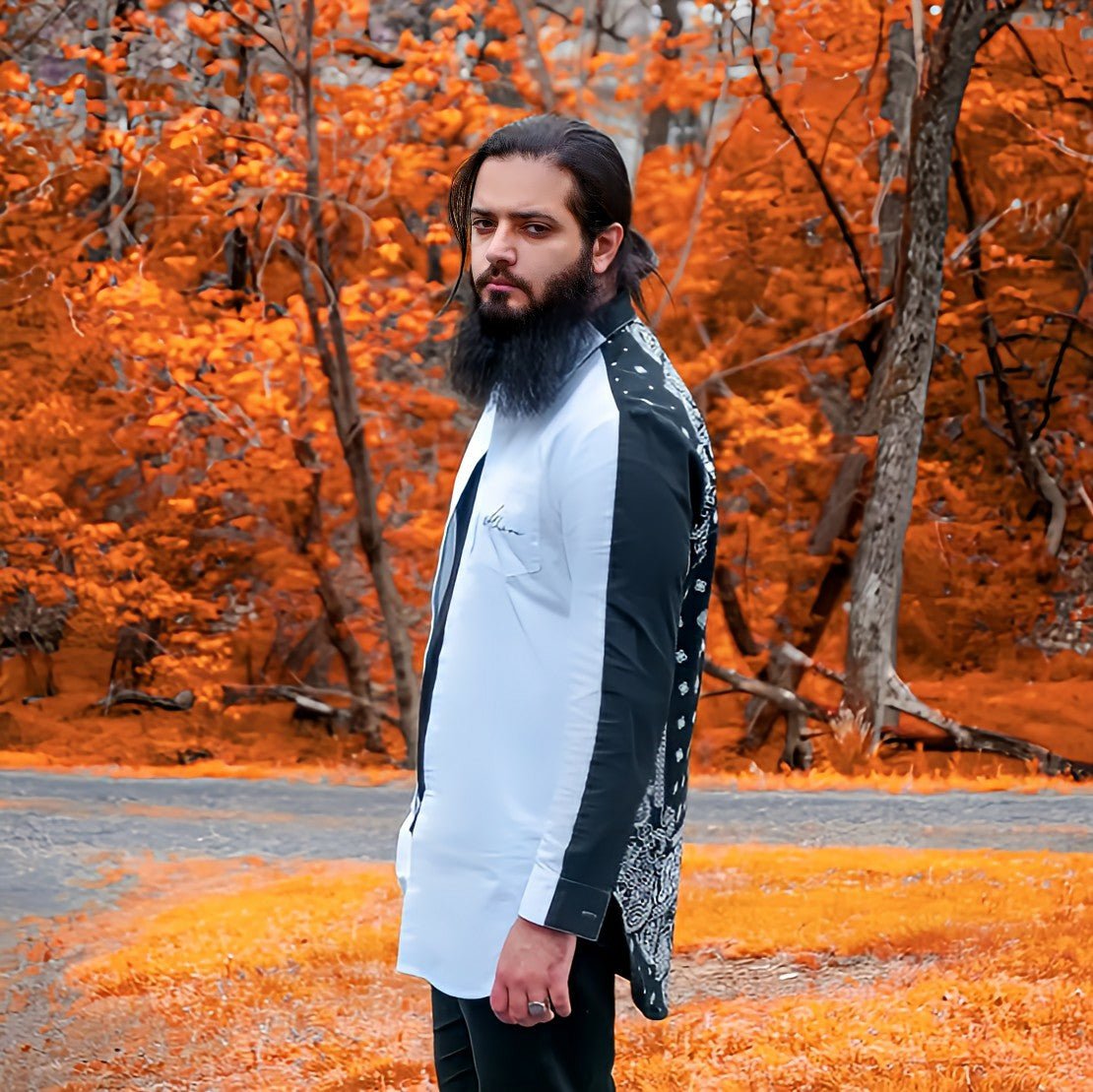Paisley Bandana Long - line Shirt - AthariWear