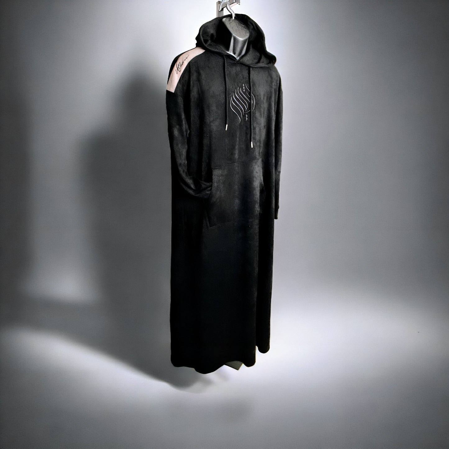 Royal Black Suede Thobe - AthariWear