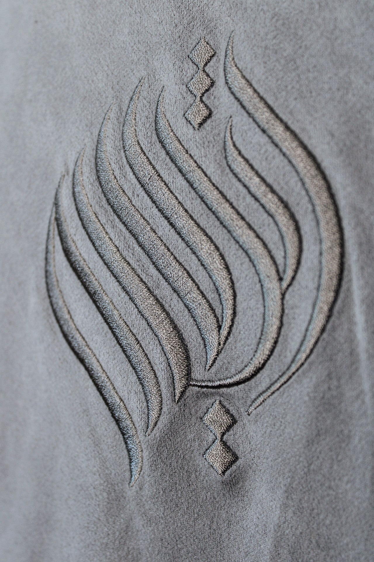 Royal Silver Grey Suede Sweatshirt - AthariWear