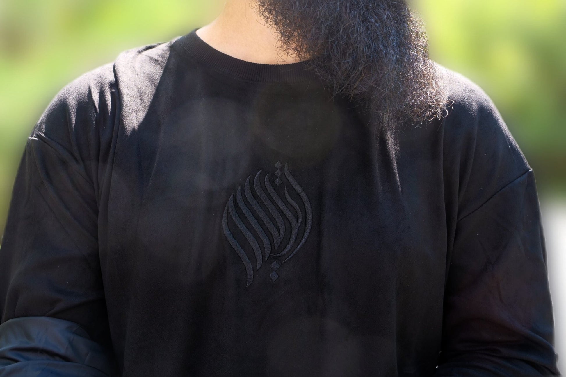 Royal Suede Sweatshirt | Black - AthariWear