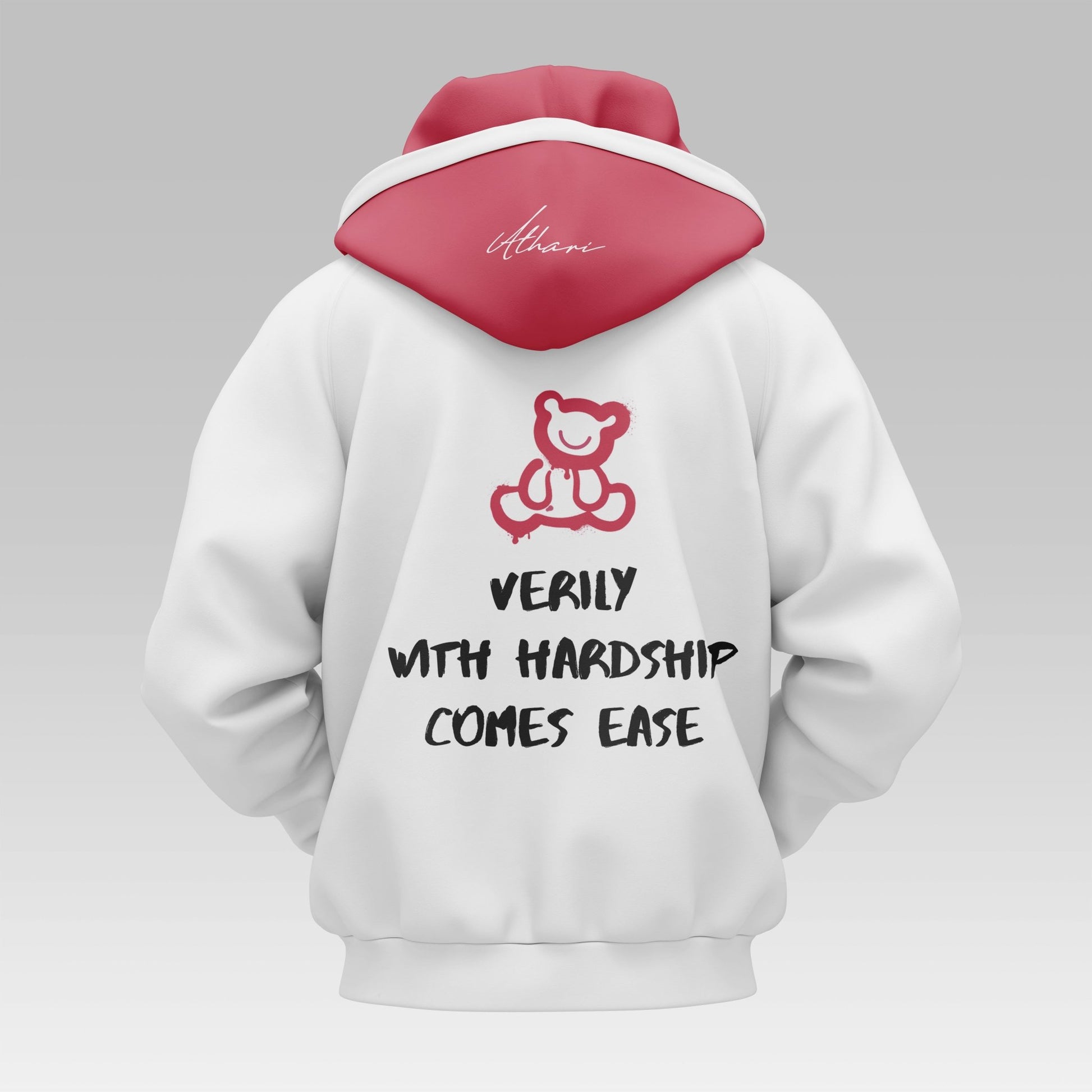 Teddy Bear Puff Print Hoodie - AthariWear