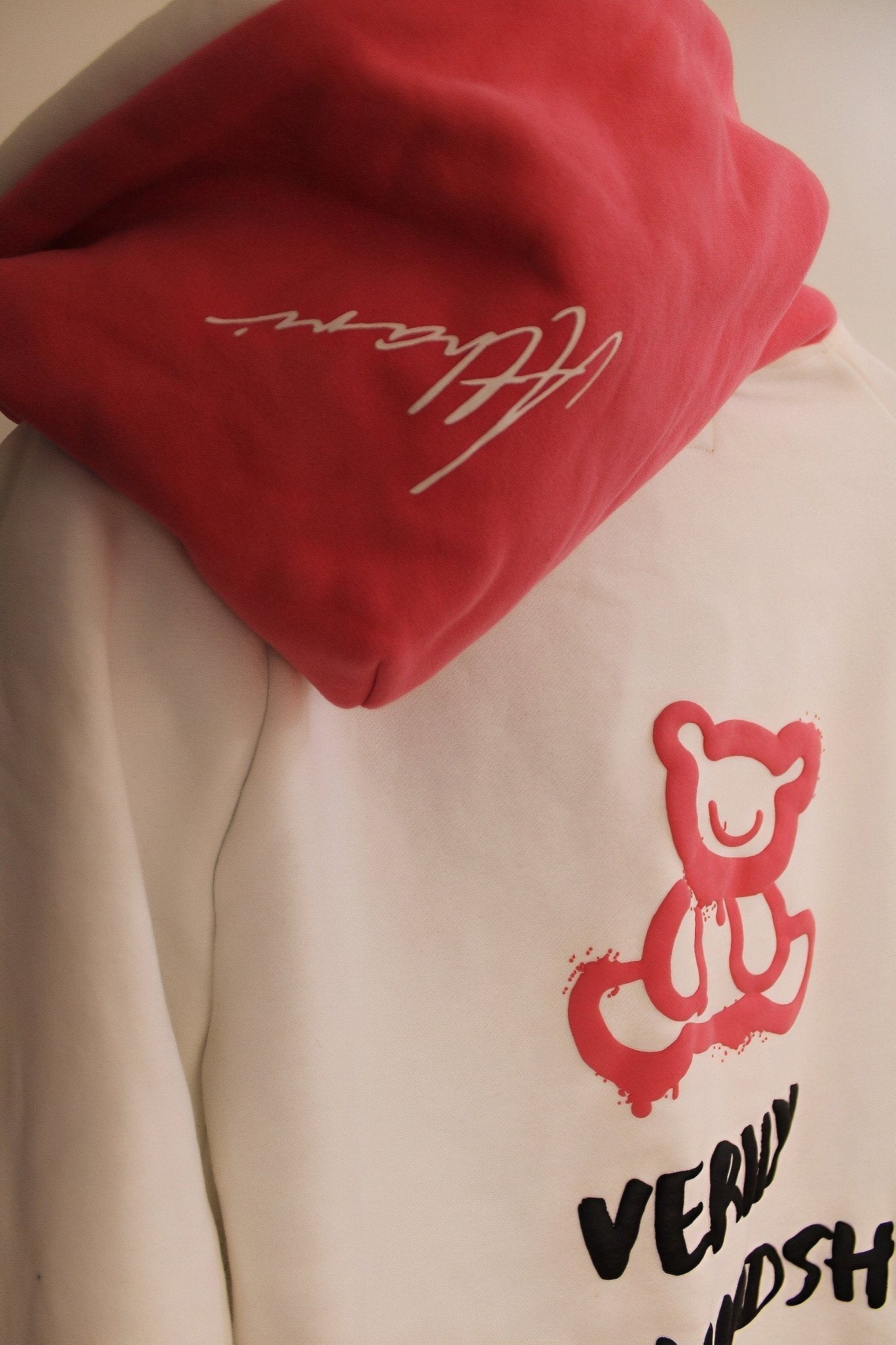 Teddy Bear Puff Print Hoodie - AthariWear