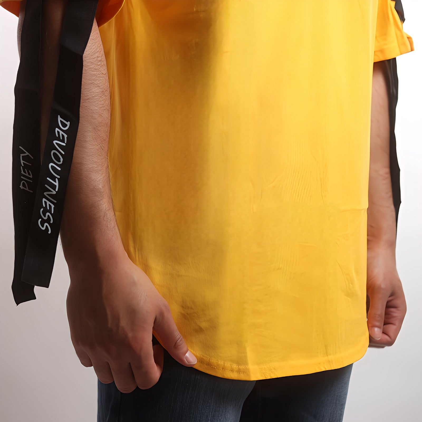 Urban Streetwear Strap T-shirt | Long - line - AthariWear