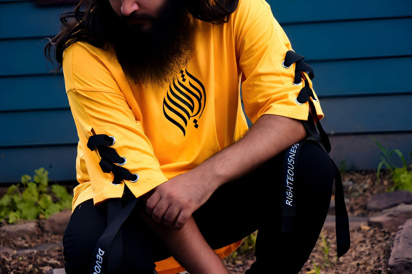 Urban Streetwear Strap T-shirt | Long - line - AthariWear