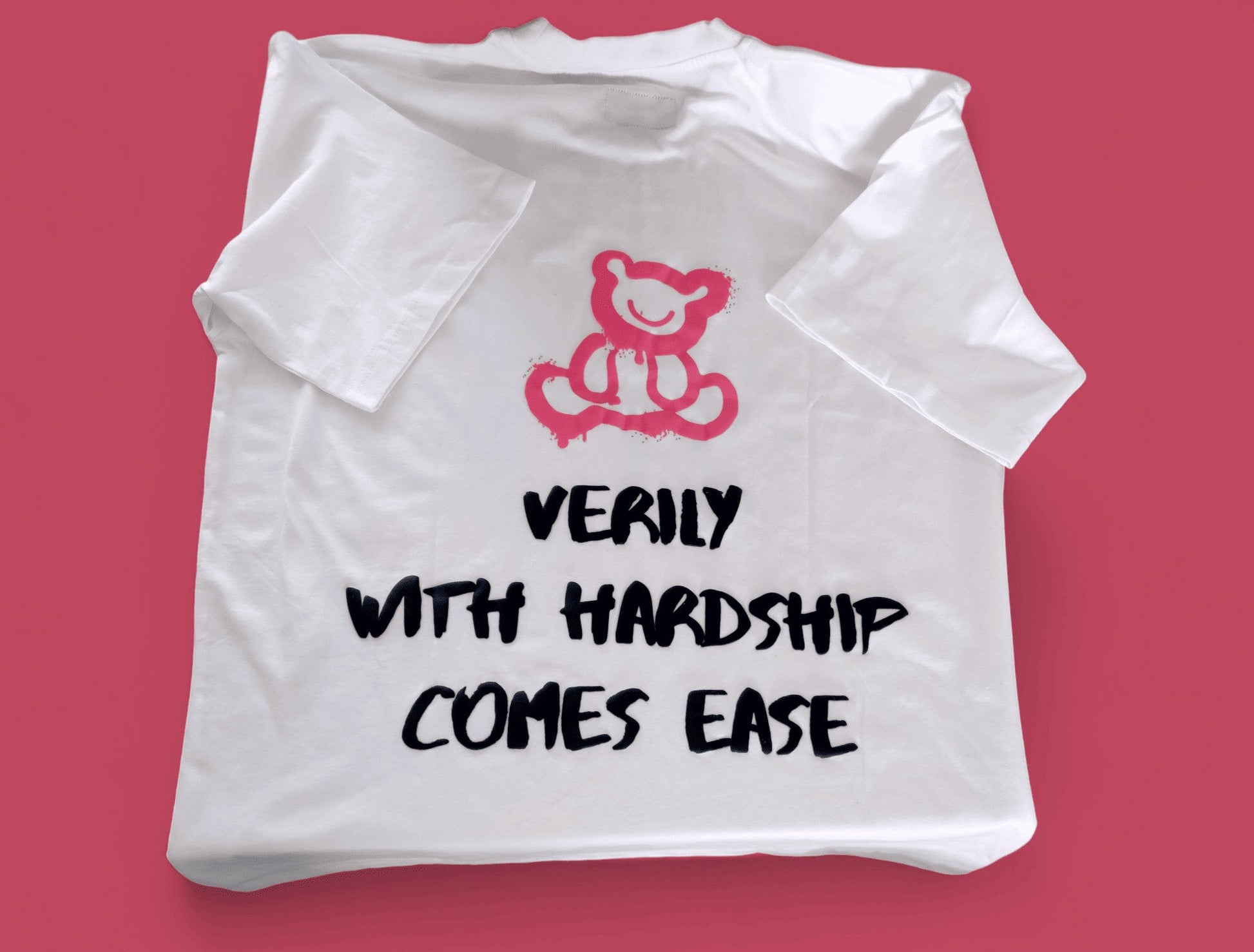 With Hardship Comes Ease Teddy Bear T-shirt - AthariWear