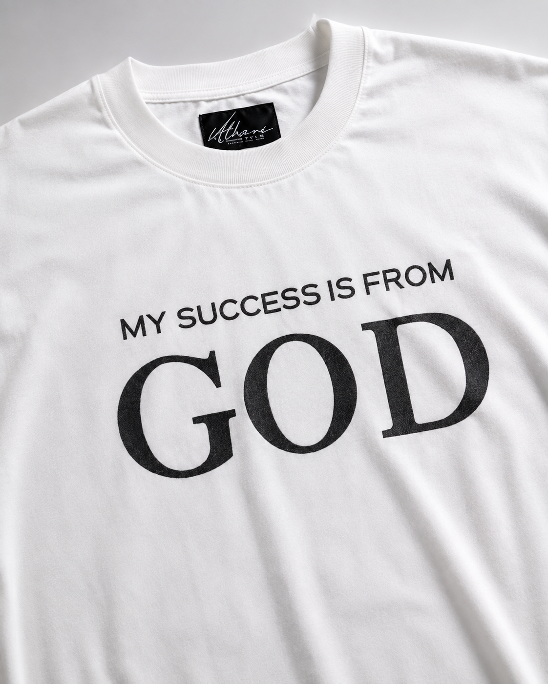 My Success Is From God | Oversized Embroidered Tee