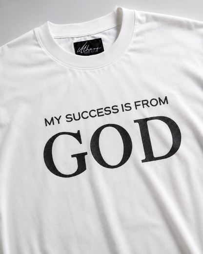 My Success Is From God | Oversized Embroidered Tee