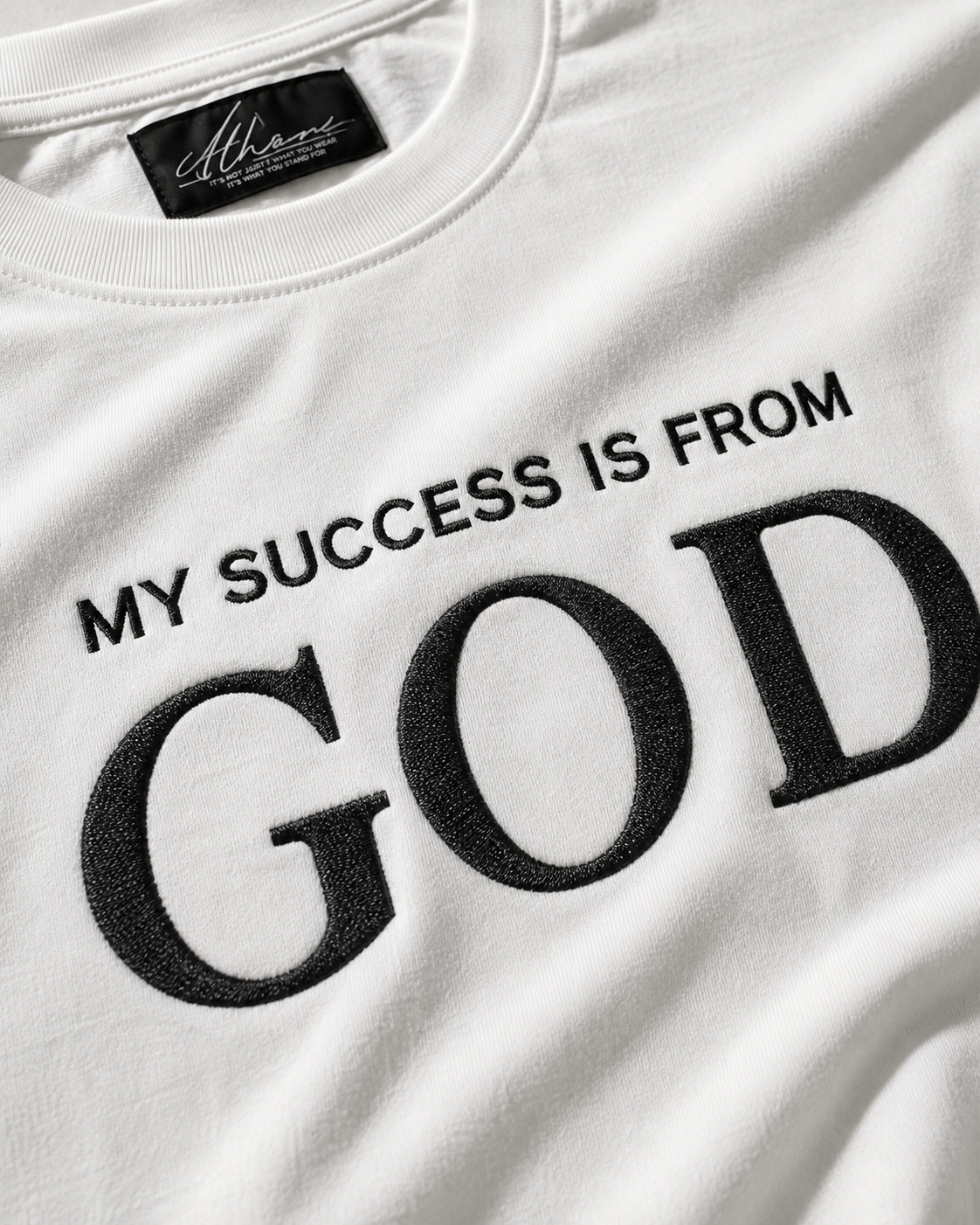 My Success Is From God | Oversized Embroidered Tee