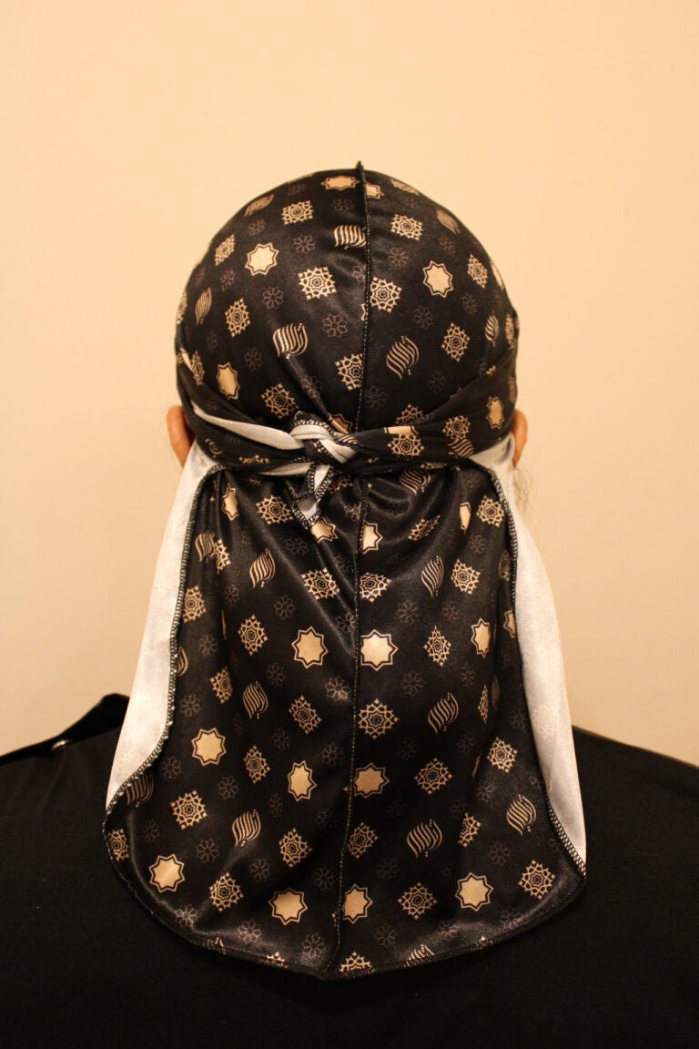 Athari Designer Durag | Black & Gold - AthariWear