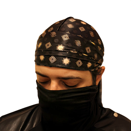 Athari Designer Durag | Black & Gold - AthariWear