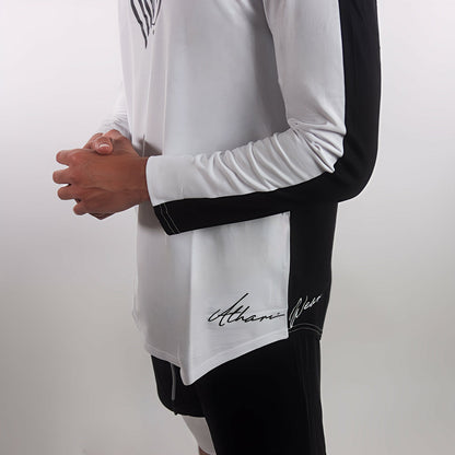 B&W Split Long - line T-shirt - AthariWear