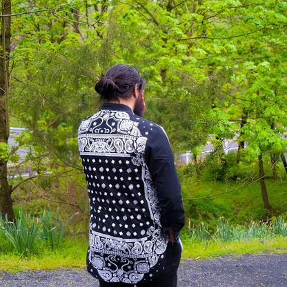 Paisley Bandana Long - line Shirt - AthariWear