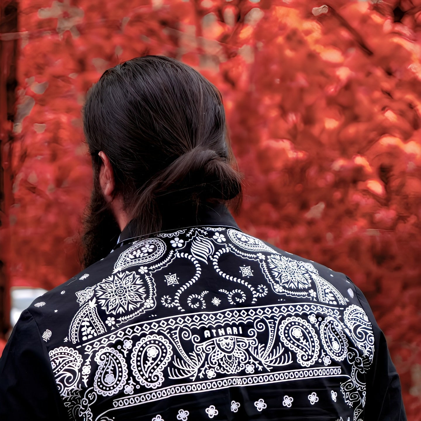 Paisley Bandana Long - line Shirt - AthariWear