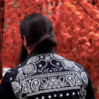 Paisley Bandana Long - line Shirt - AthariWear