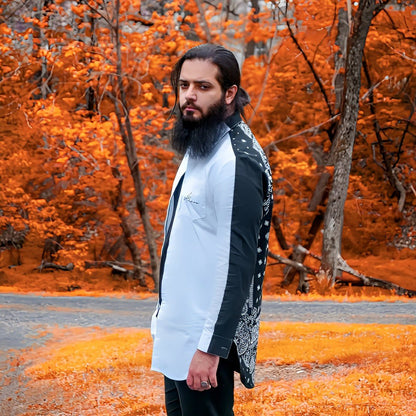 Paisley Bandana Long - line Shirt - AthariWear