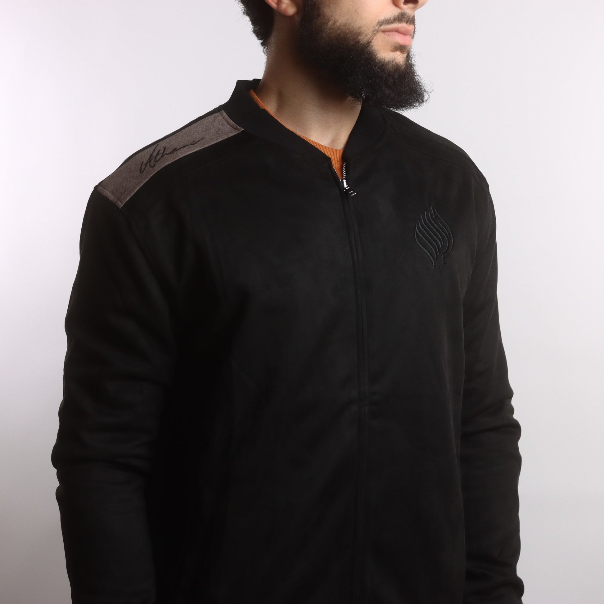 Royal Black Suede Jacket - AthariWear