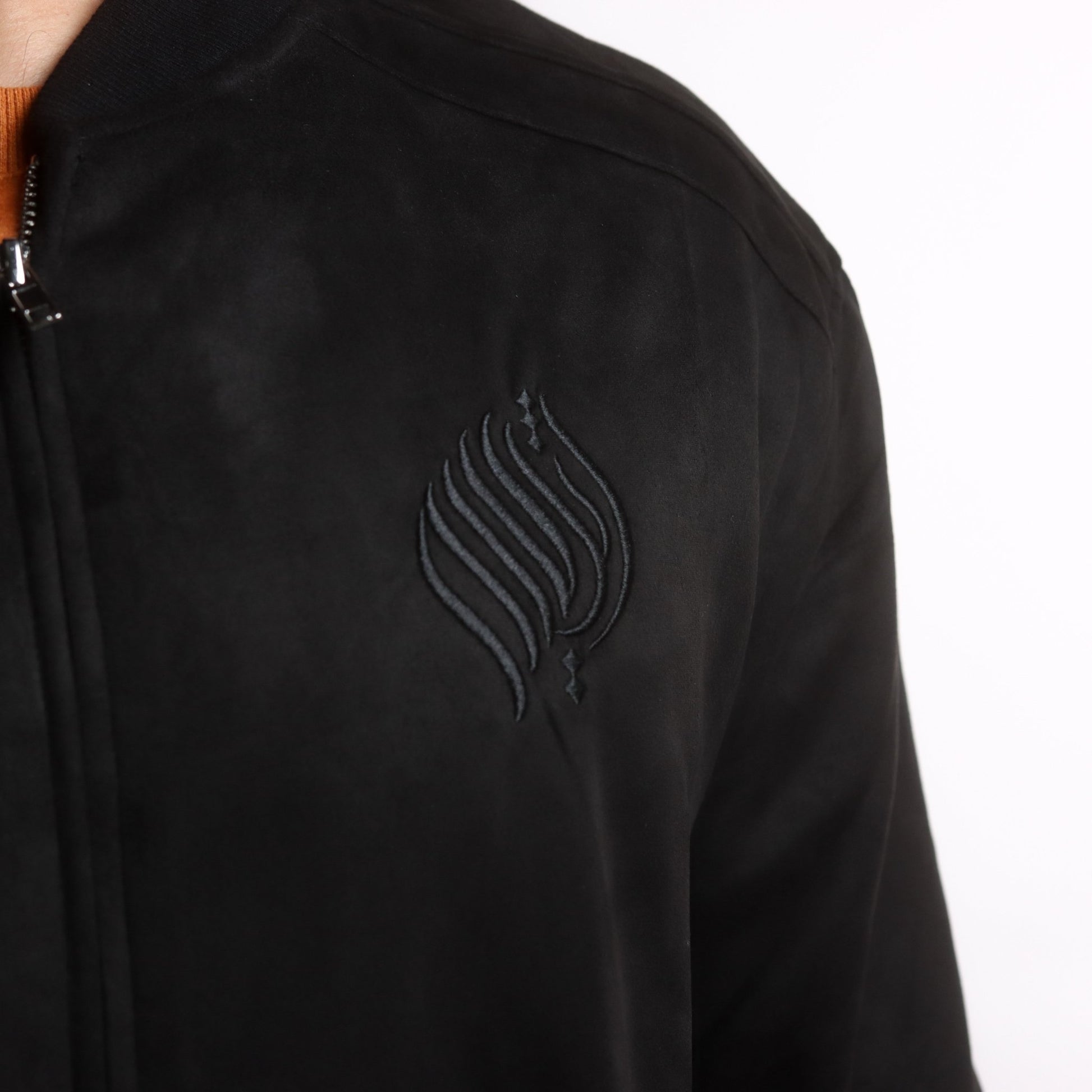 Royal Black Suede Jacket - AthariWear