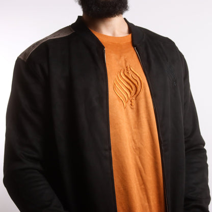 Royal Black Suede Jacket - AthariWear