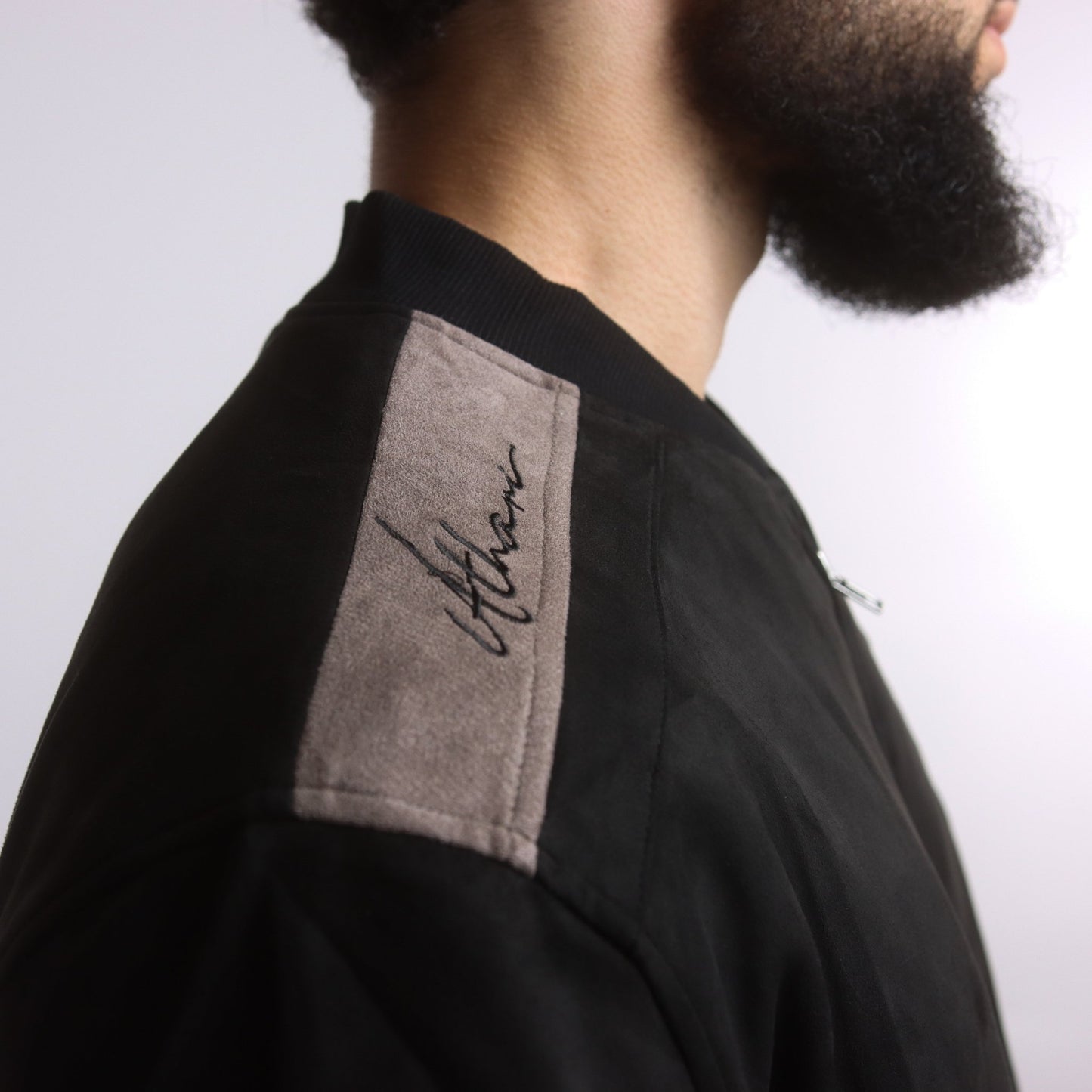 Royal Black Suede Jacket - AthariWear