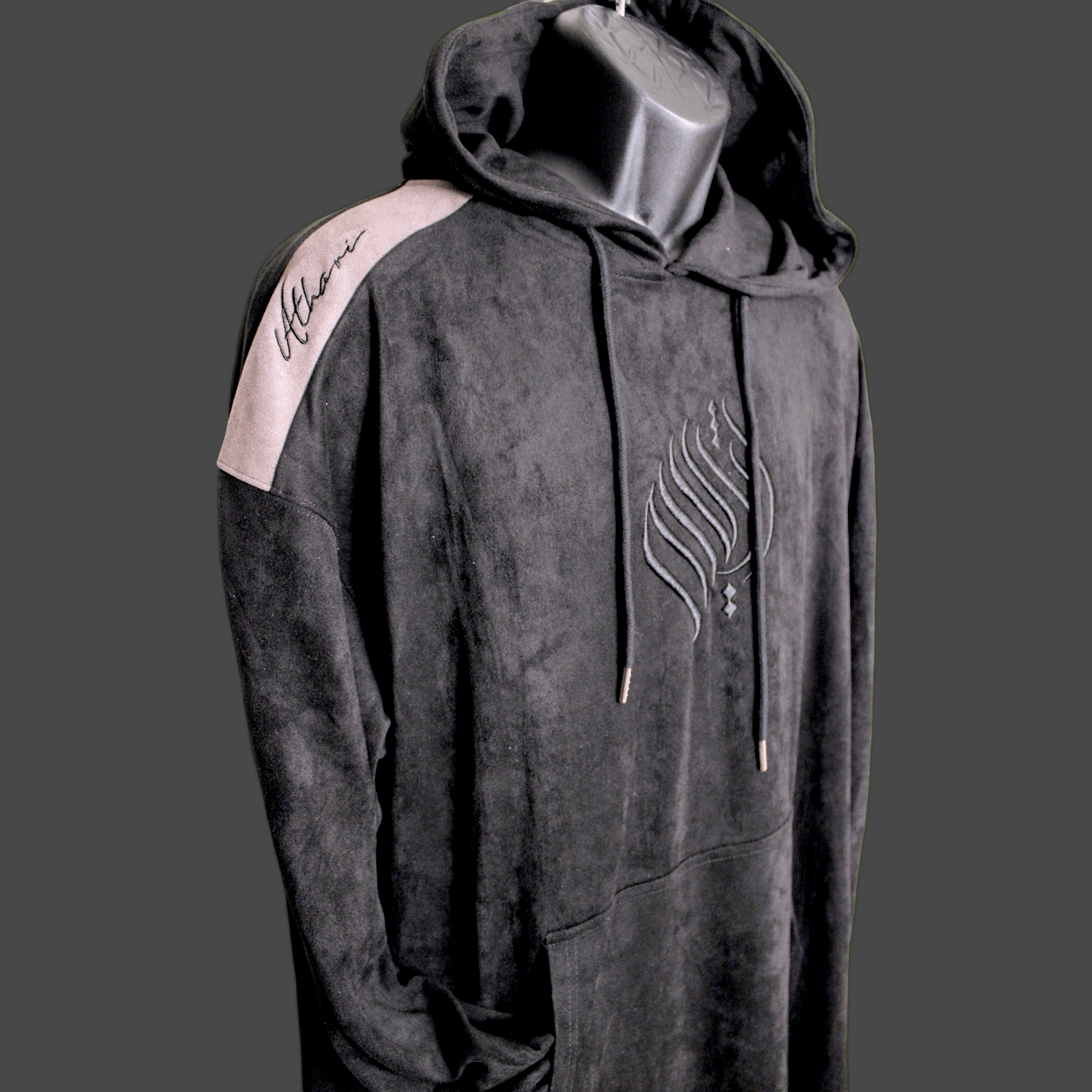 Royal Black Suede Thobe - AthariWear