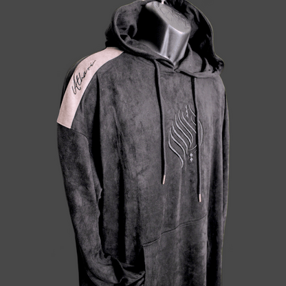 Royal Black Suede Thobe - AthariWear