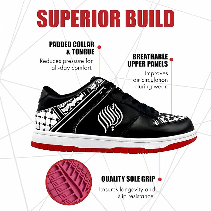 Victory Force 1 | Keffiyeh Sneakers Low Top - Athari Wear